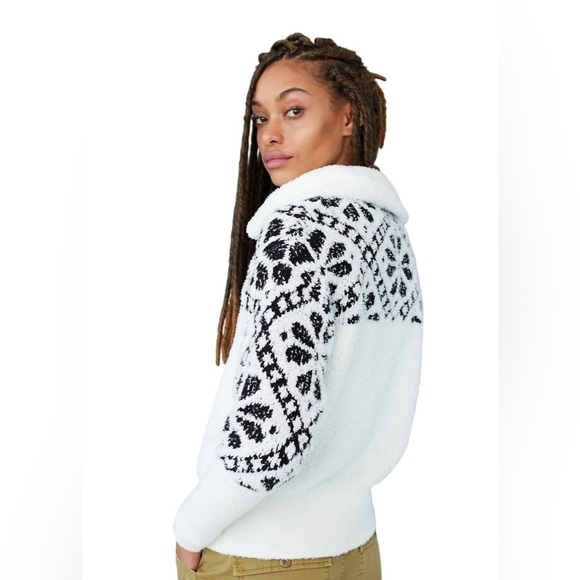 Pilcro x Anthropologie - Maia Cropped Quarter-Zip Pullover Cozy Sweater Sz S - Picture 2 of 9